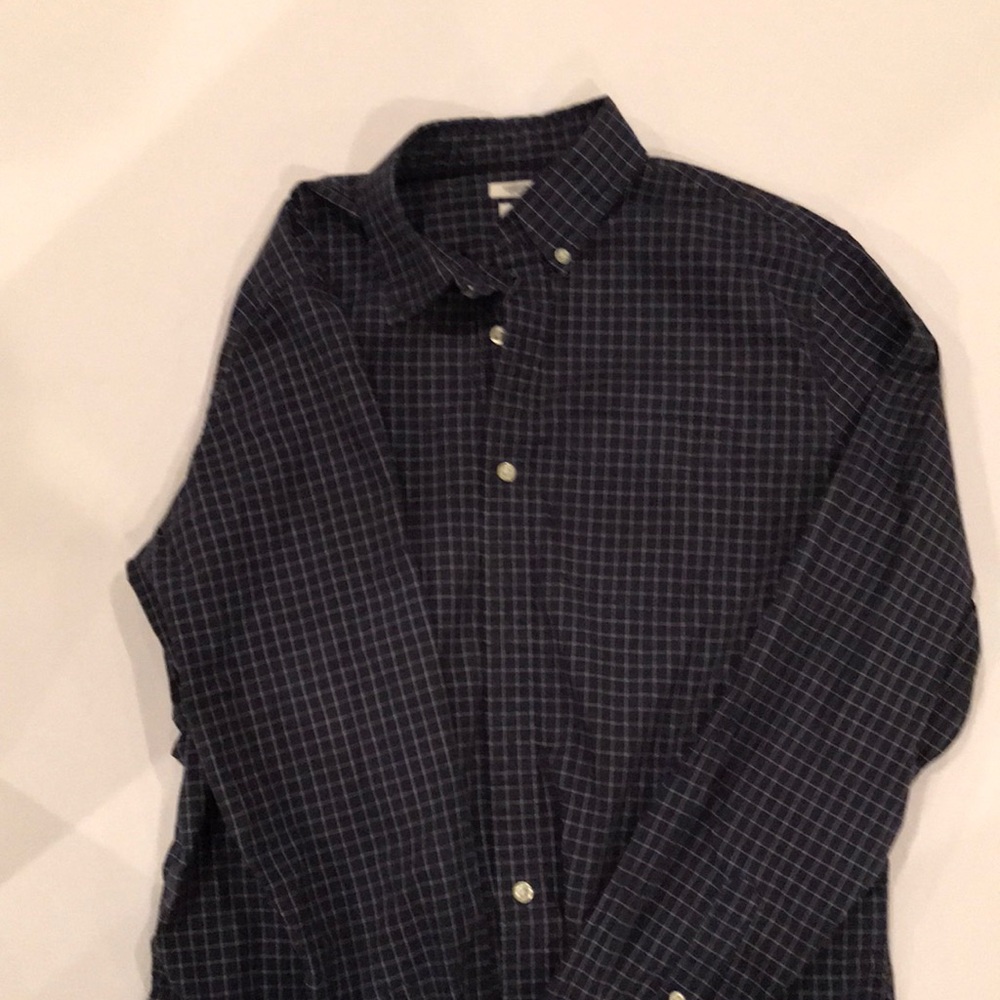 Blue check GAP Casual Button Down Small no wear